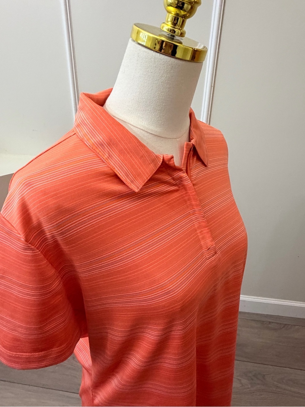 Nike Coral Stripe Short Sleeve Polo Shirt - Picture 5 of 6